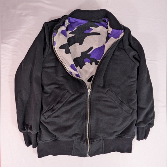 Brazilian Rexpeita Purple, White and Black Camo Reversible Zip Jacket Size Small - Picture 7 of 11